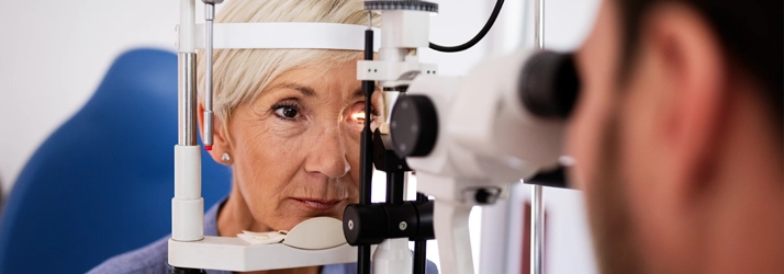 Eye Doctor Shallowford Rd Chattanooga TN Eye Exam A woman receiving an eye exam.