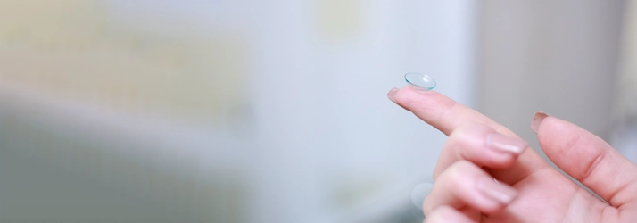 Eye Doctor Brainerd Rd Chattanooga TN Contact On Finger A contact on a persons finger tip.