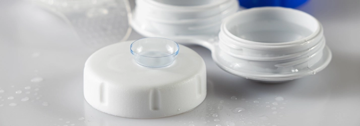 Eye Doctor Shallowford Rd Chattanooga TN Contact On Case A contact sitting on a contact case.